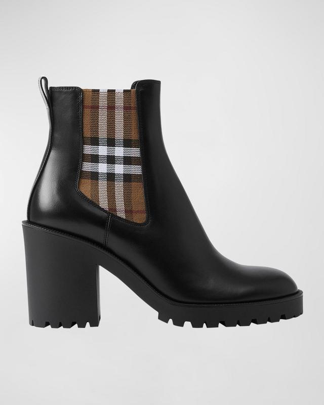 burberry Allostock Check Block Heel Chelsea Boot Product Image