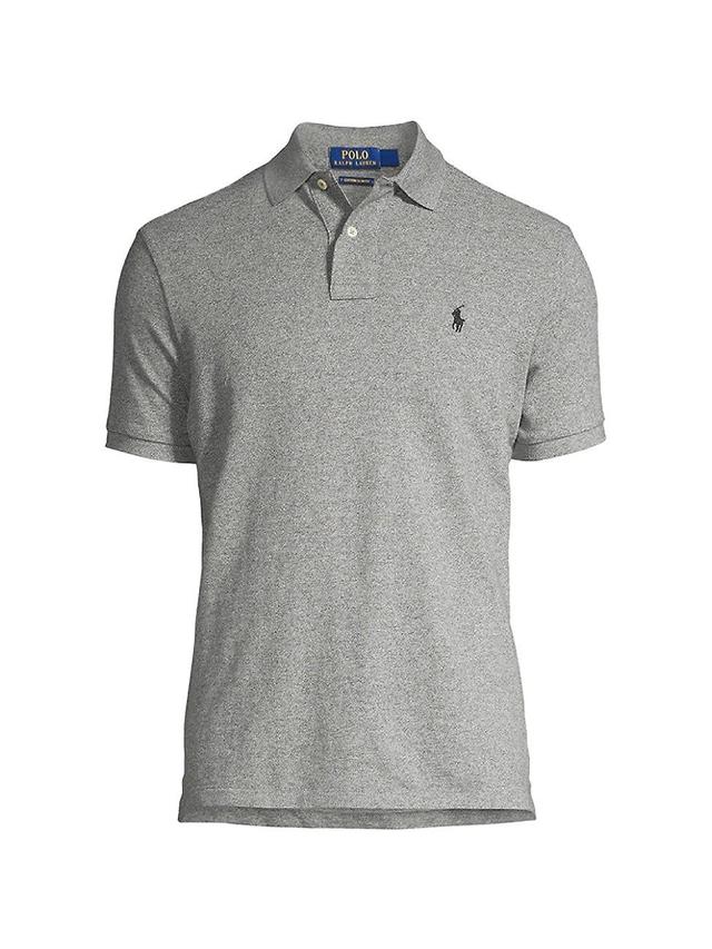 Custom Slim Fit Printed Mesh Polo Shirt In Luxury Tan Product Image