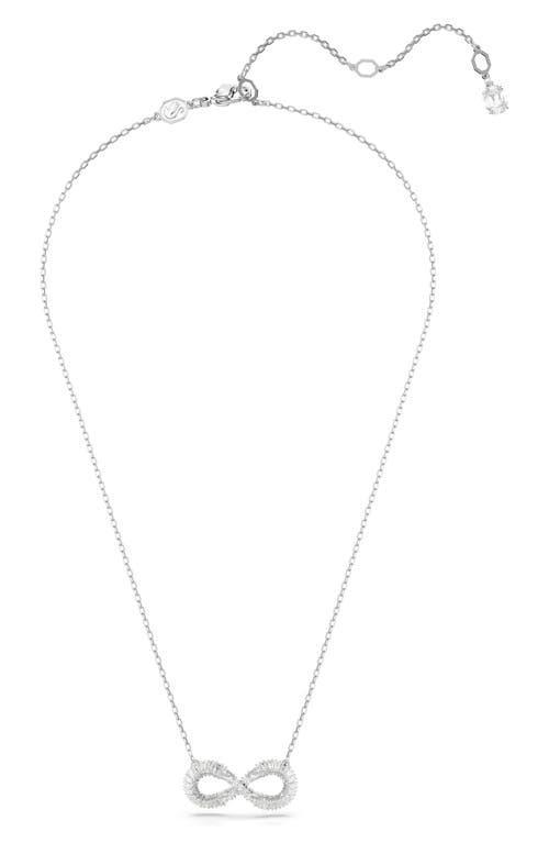 Swarovski Rhodium-Plated Crystal Infinity Pendant Necklace, 15 + 2-3/4 extender Product Image