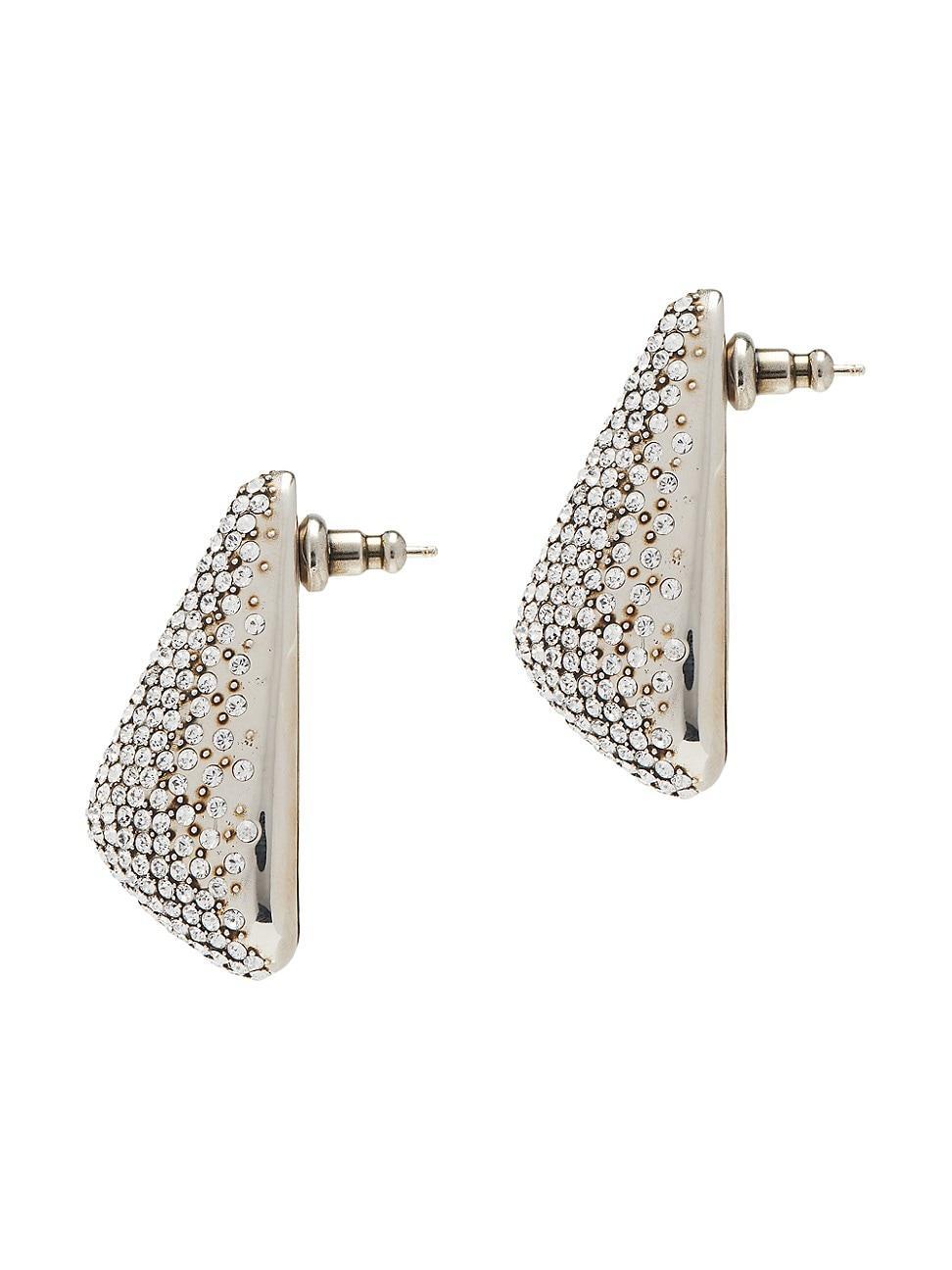 Womens Silvertone & Crystal Thorn Drop Earrings Product Image