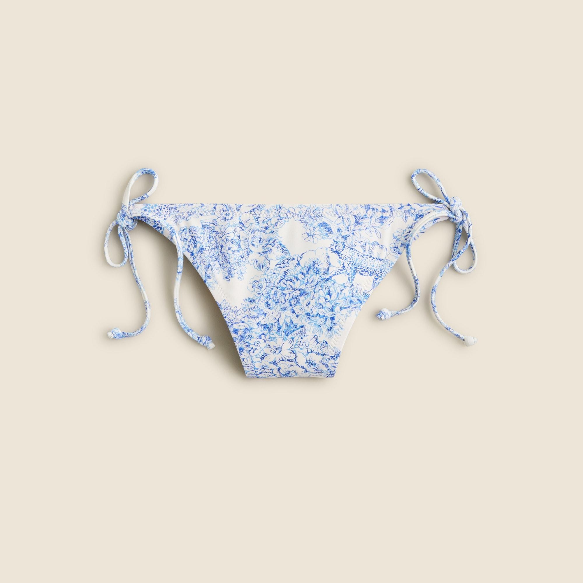 String hipster bikini bottom in blue toile Product Image