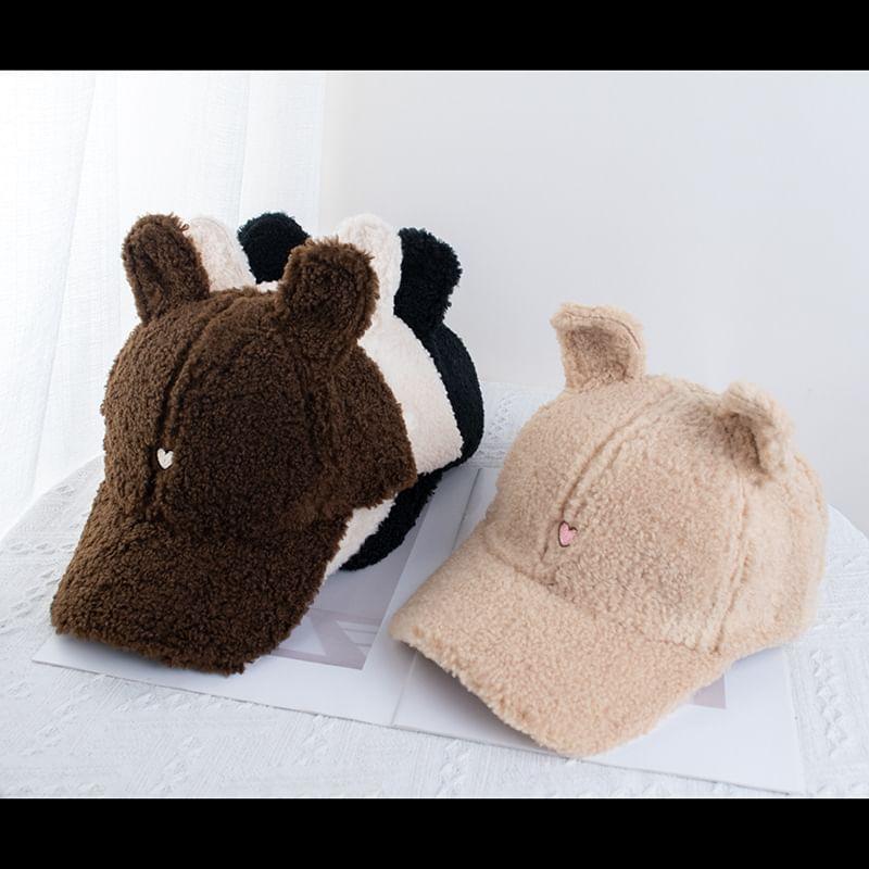 Animal Ear Heart Embroidered Chenille Baseball Cap Product Image