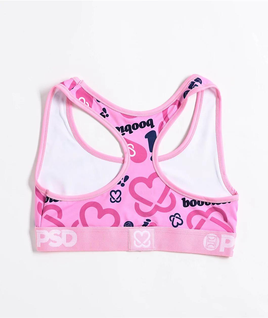 PSD x Keep A Breast Foundation I Heart Boobies Pink Sports Bra Product Image