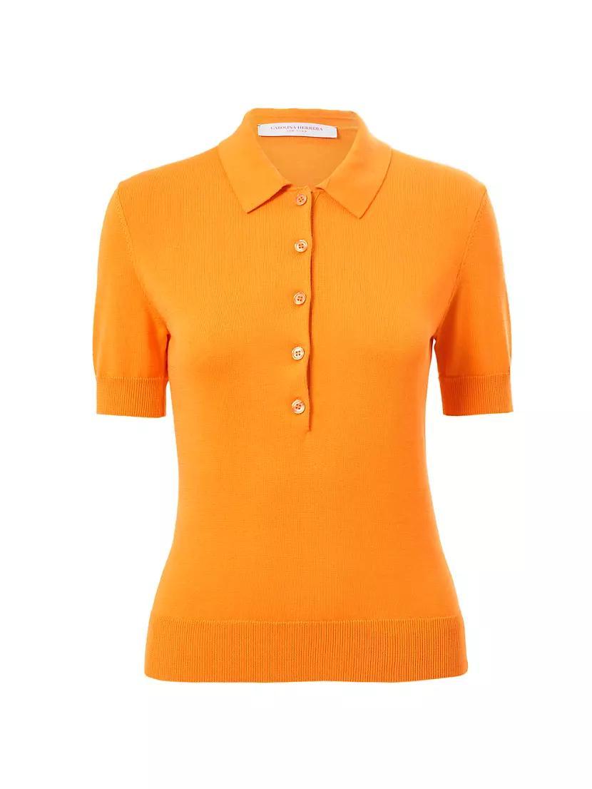 Silk-Cotton Polo Shirt Product Image