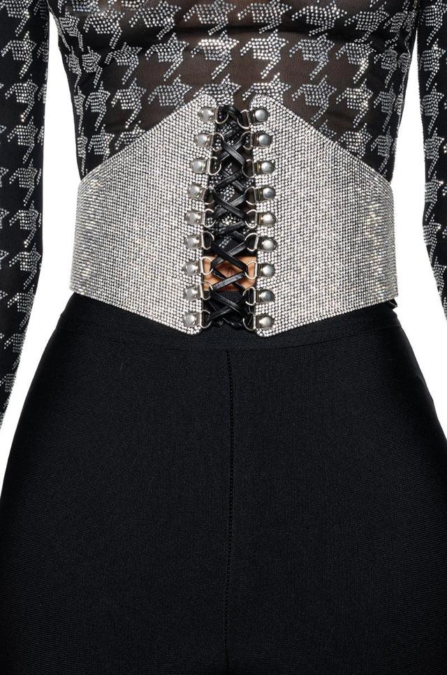 WAKE UP RHINESTONE CORSET BELT Product Image