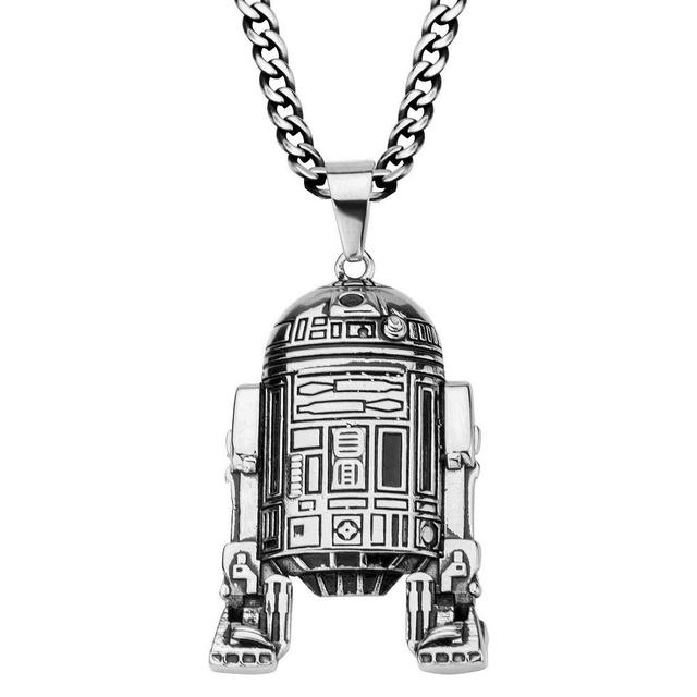 Mens Star Wars Stainless Steel 3D R2-D2 Pendant with Chain (22) Product Image