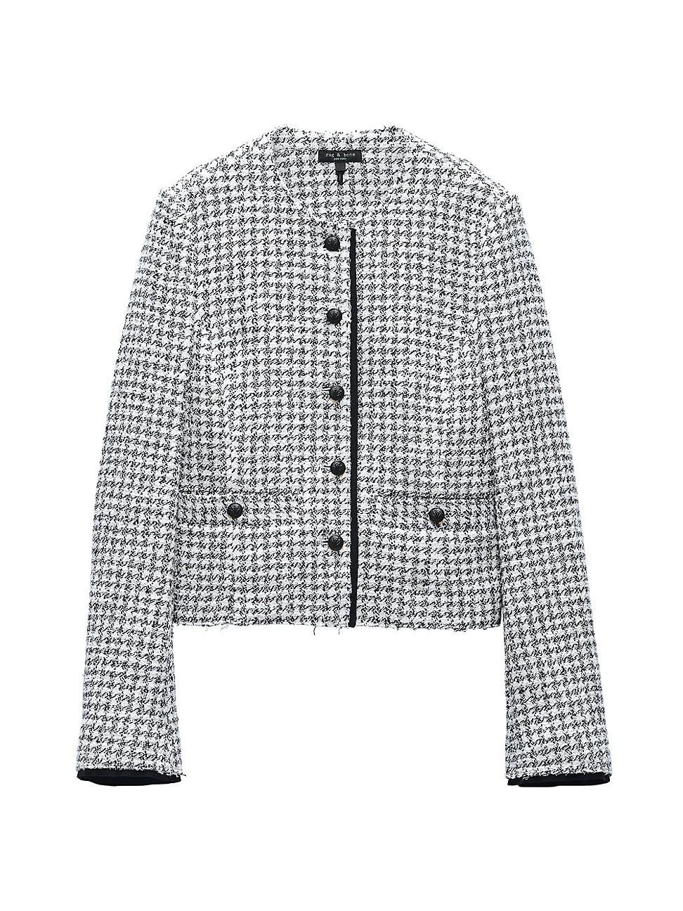 Womens Carmen Houndstooth Cotton-Blend Jacket Product Image