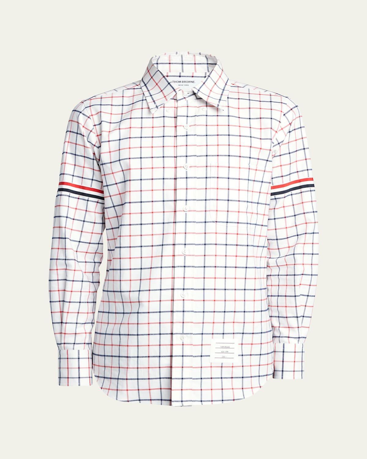 Mens Tattersall Sport Shirt with Armbands Product Image