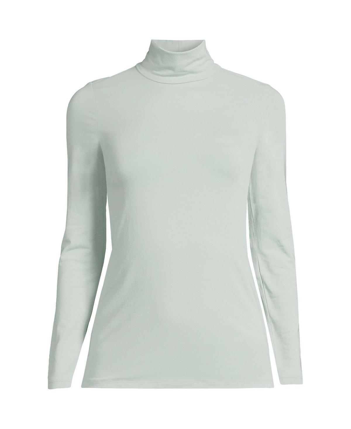 Lands End Womens Tall Lightweight Jersey Skimming Long Sleeve Turtleneck Product Image