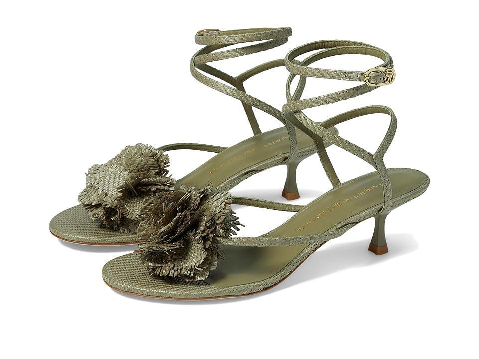 Womens Belize Floral-Appliqud 50MM Raffia Ankle-Wrap Sandals Product Image