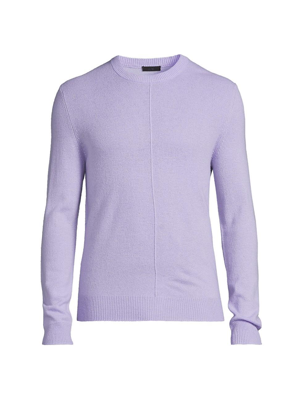 Mens Wool-Cashmere Seamed Crewneck Sweater Product Image