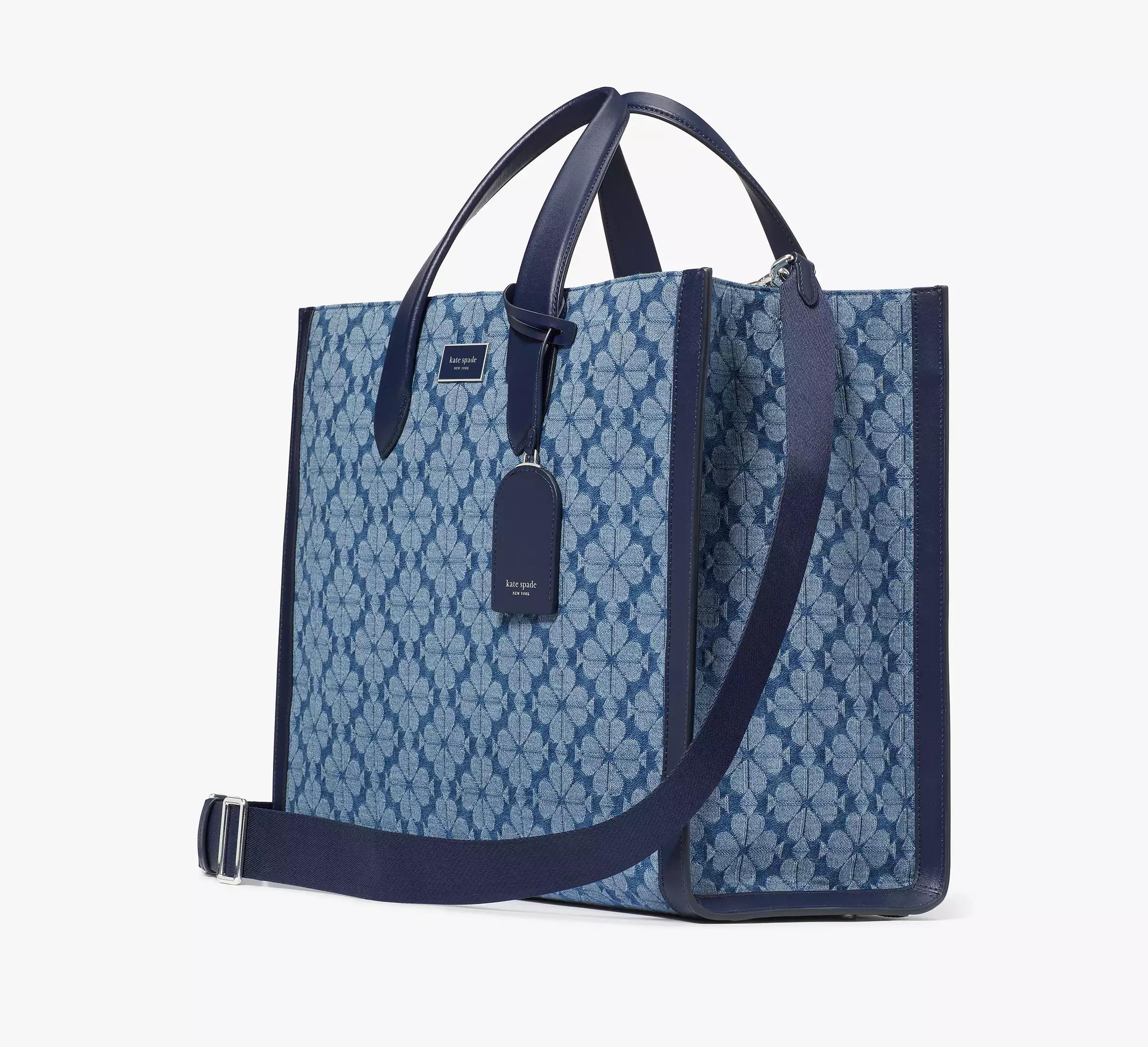 Spade Flower Jacquard Denim Manhattan Large Tote Product Image