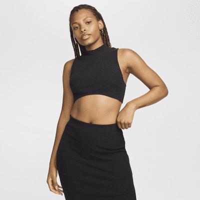 Nike Sportswear Chill Rib Women's Tight Mock-Neck Cropped Tank Top Product Image