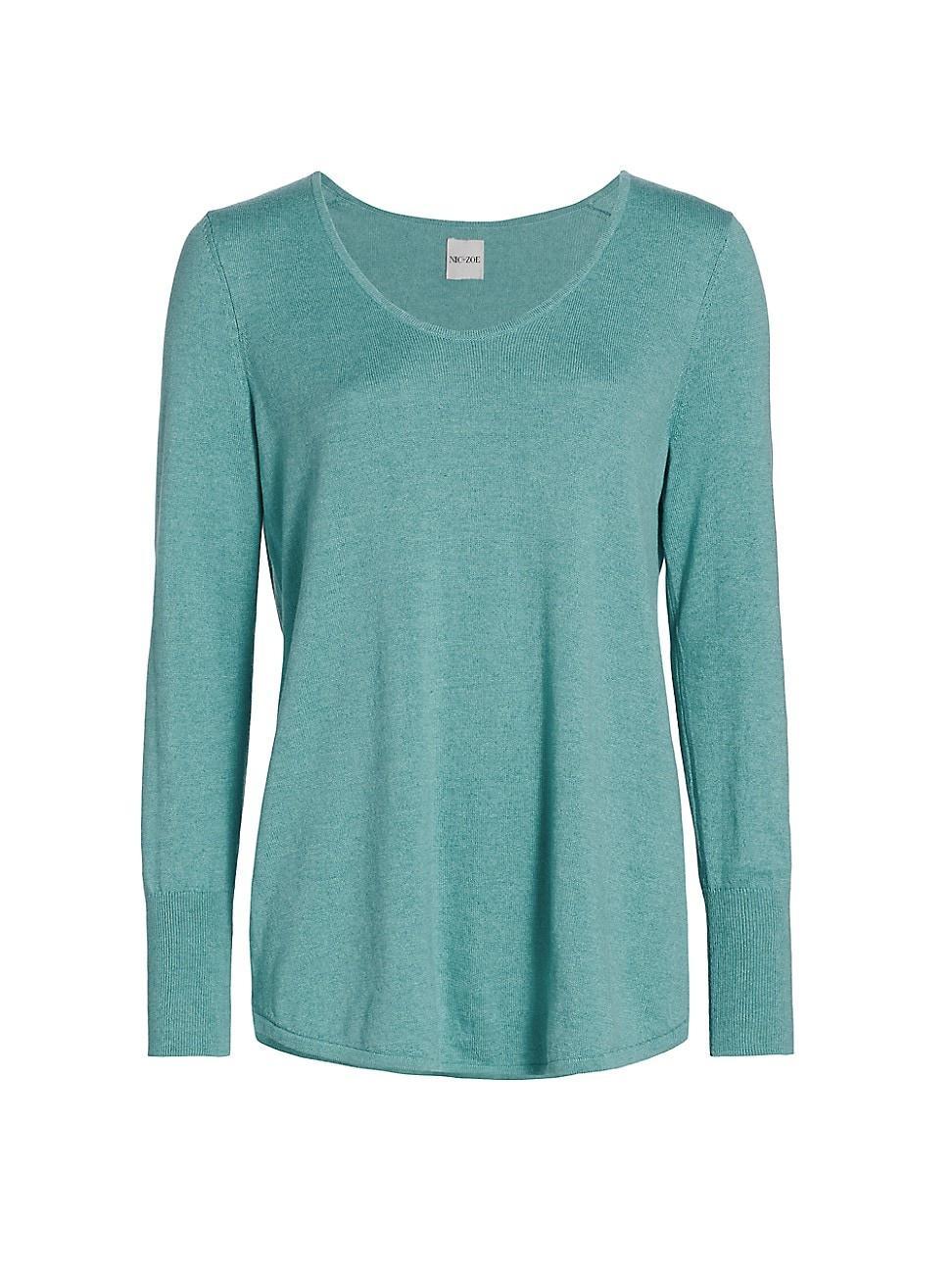 Womens Vital Lightweight V-Neck Sweater - River Aqua - Size Large Product Image