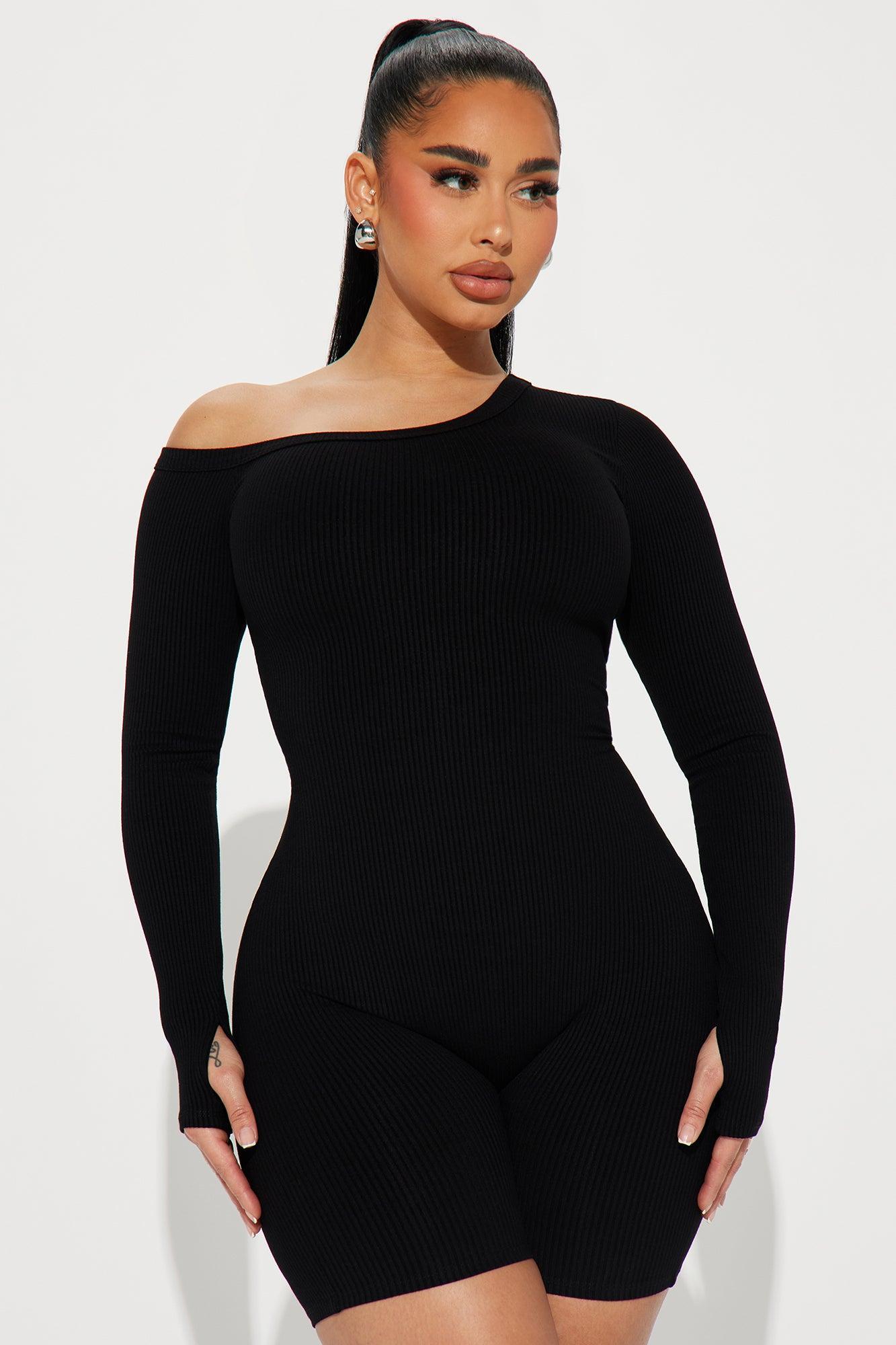 Sarai Snatched Romper - Black Product Image