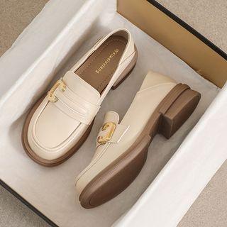 Faux Leather Round Toe Loafers product image