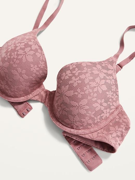 Full-Coverage Lace Underwire Bra Product Image