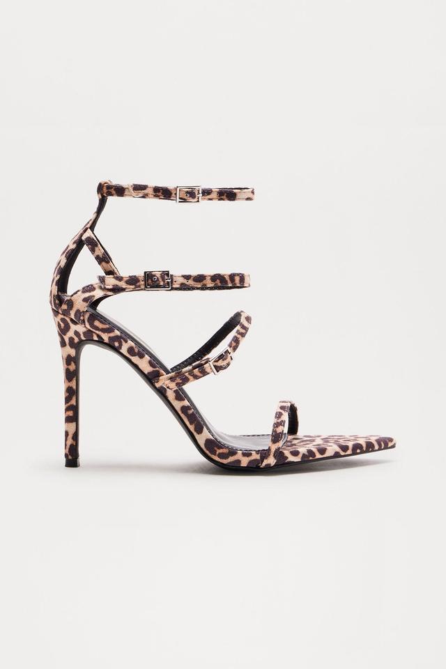 Mina Heeled Sandals - Leopard Product Image