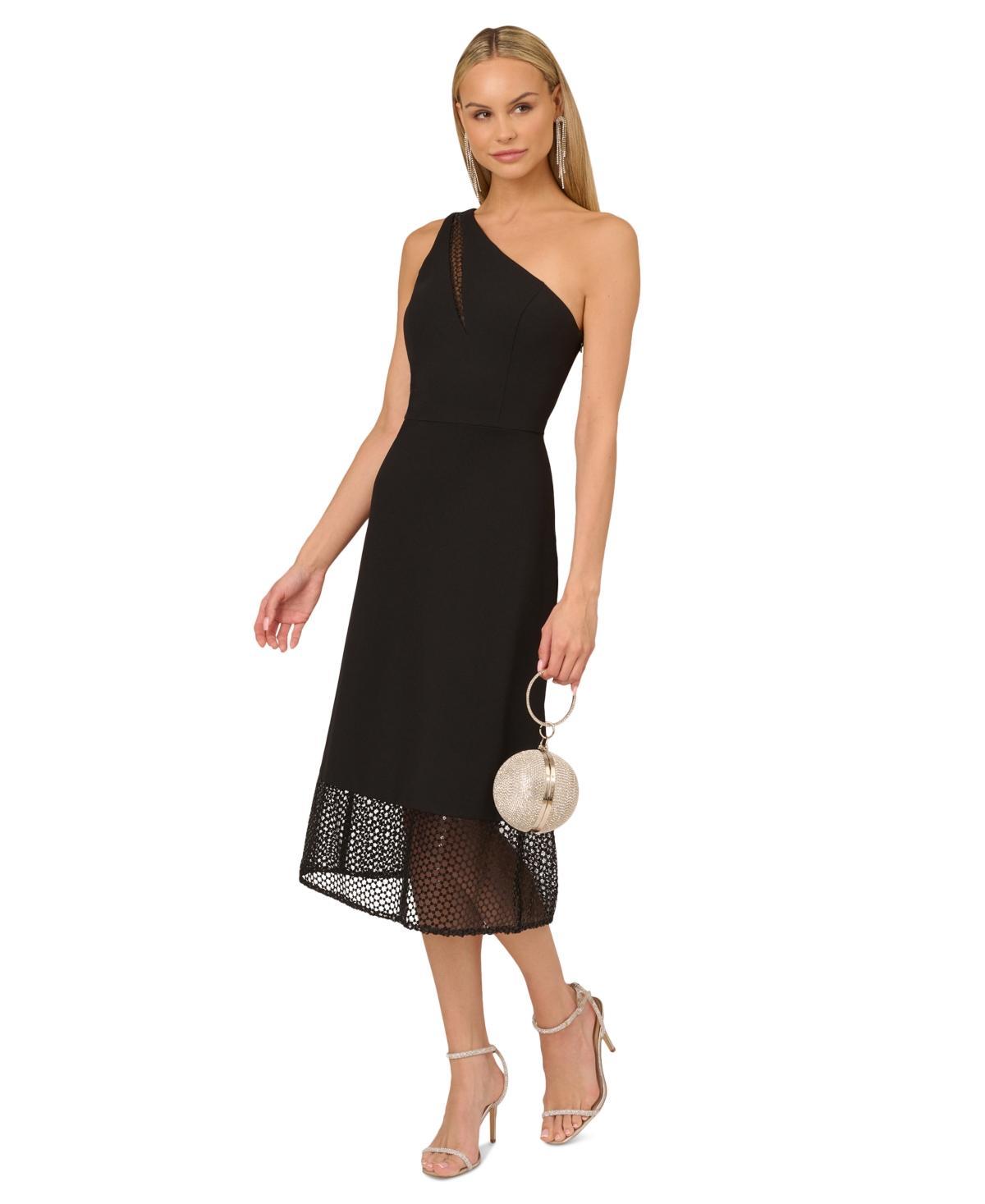 Adrianna by Adrianna Papell Womens One-Shoulder Dress Product Image