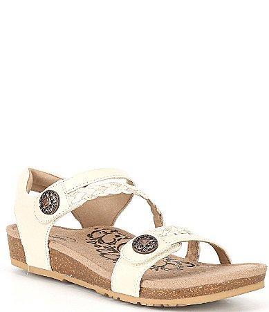 Aetrex Jillian Braided Leather Strap Sandal Product Image