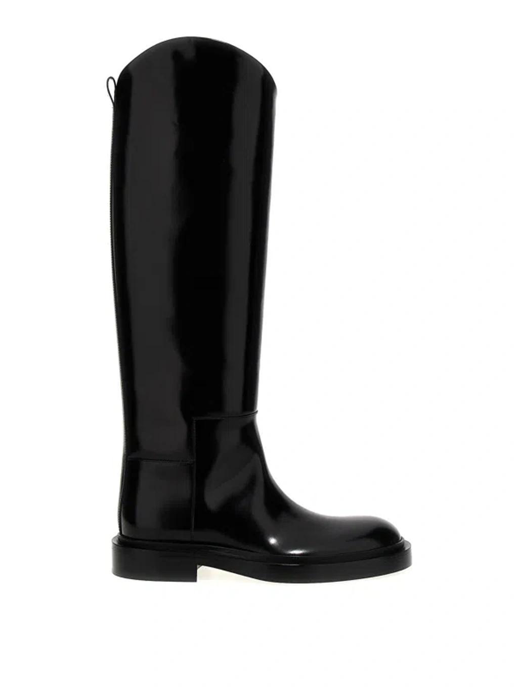 Leather Boots In Black Product Image