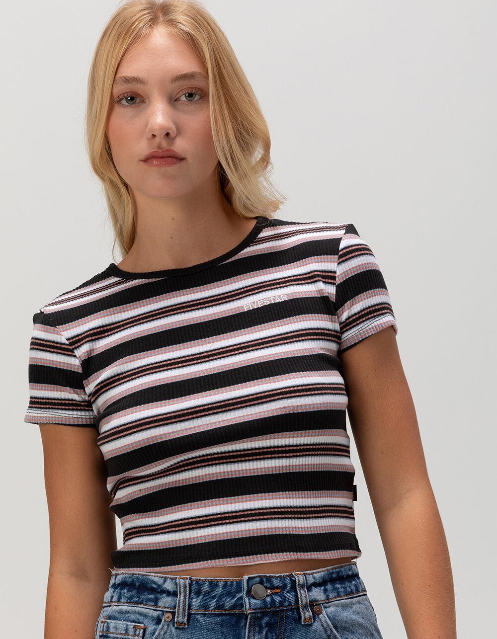 FIVESTAR GENERAL CO. Stripe Knit Womens Tee Product Image