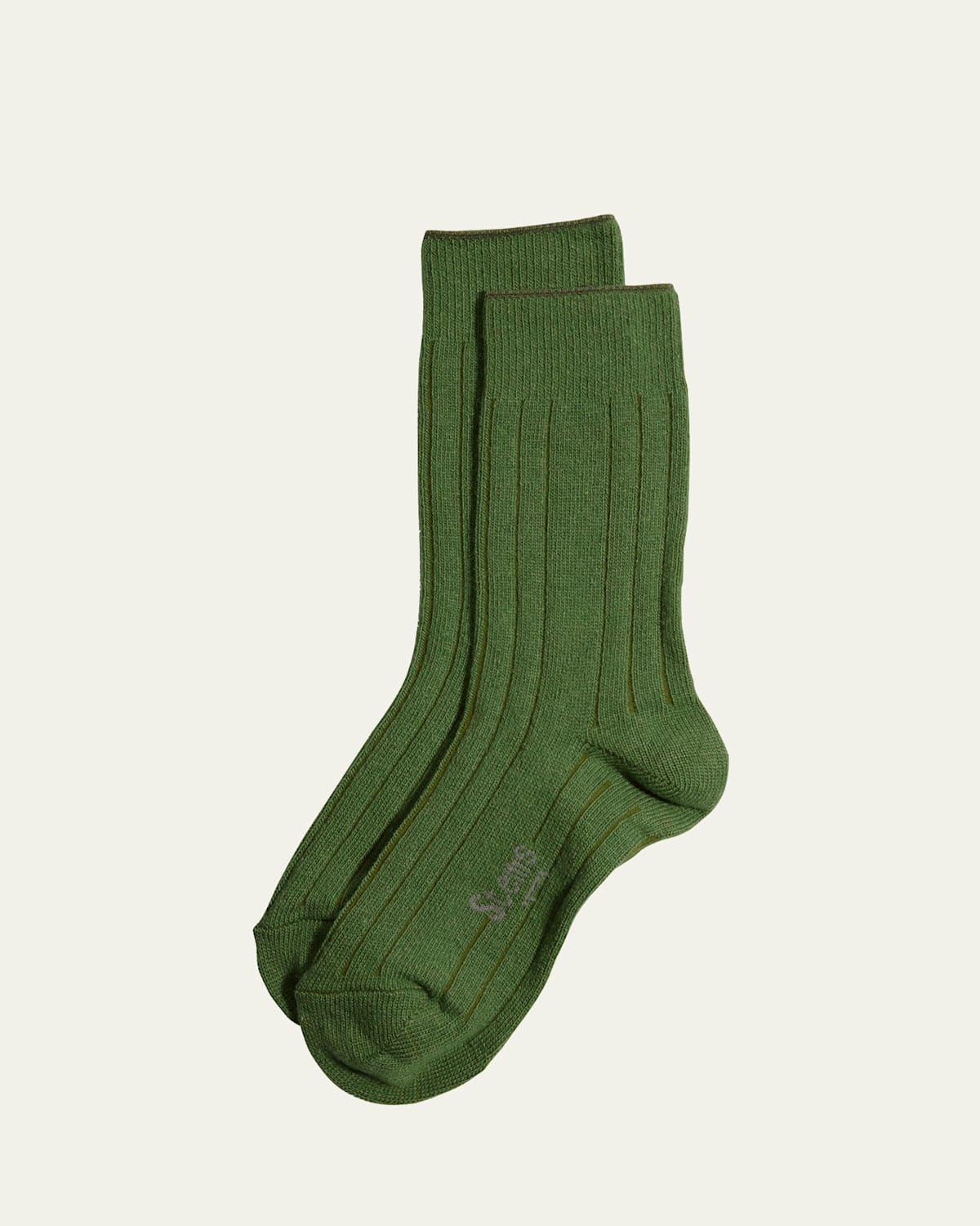 Ribbed Lux Cashmere Socks Product Image