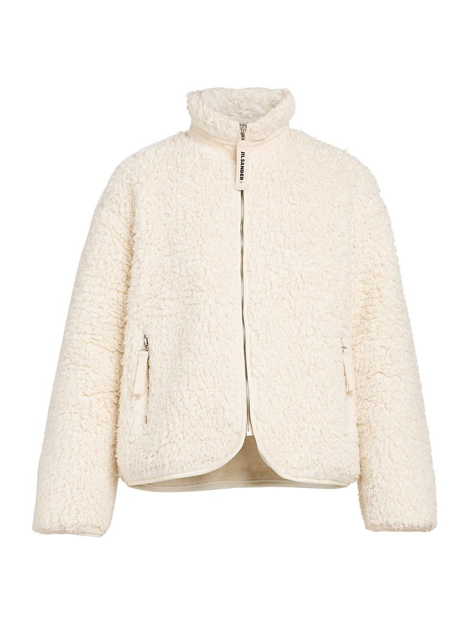 Womens Cotton Fleece Sherpa Jacket Product Image