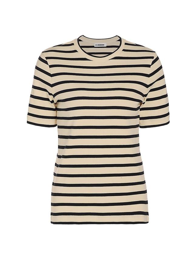 Womens Striped Cotton T-Shirt Product Image