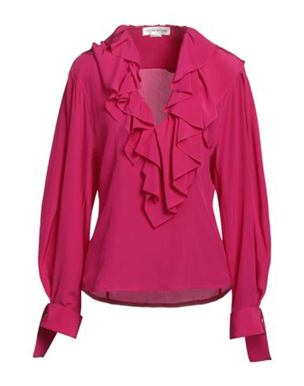 VICTORIA BECKHAM Woman Top Fuchsia Size 6 Silk, Polyester In Pink Product Image