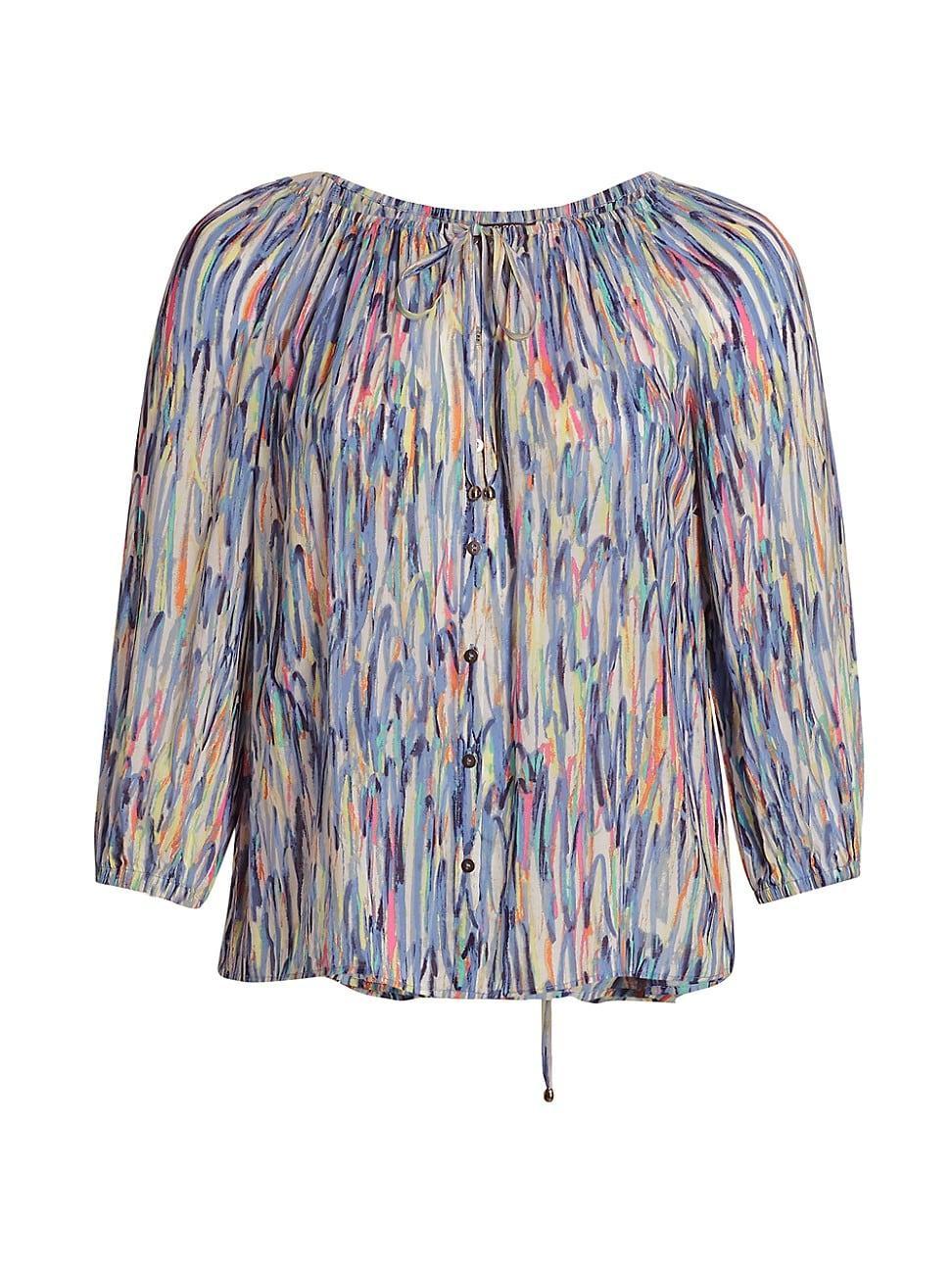 Womens Toucan Watercolor-Print Blouse Product Image