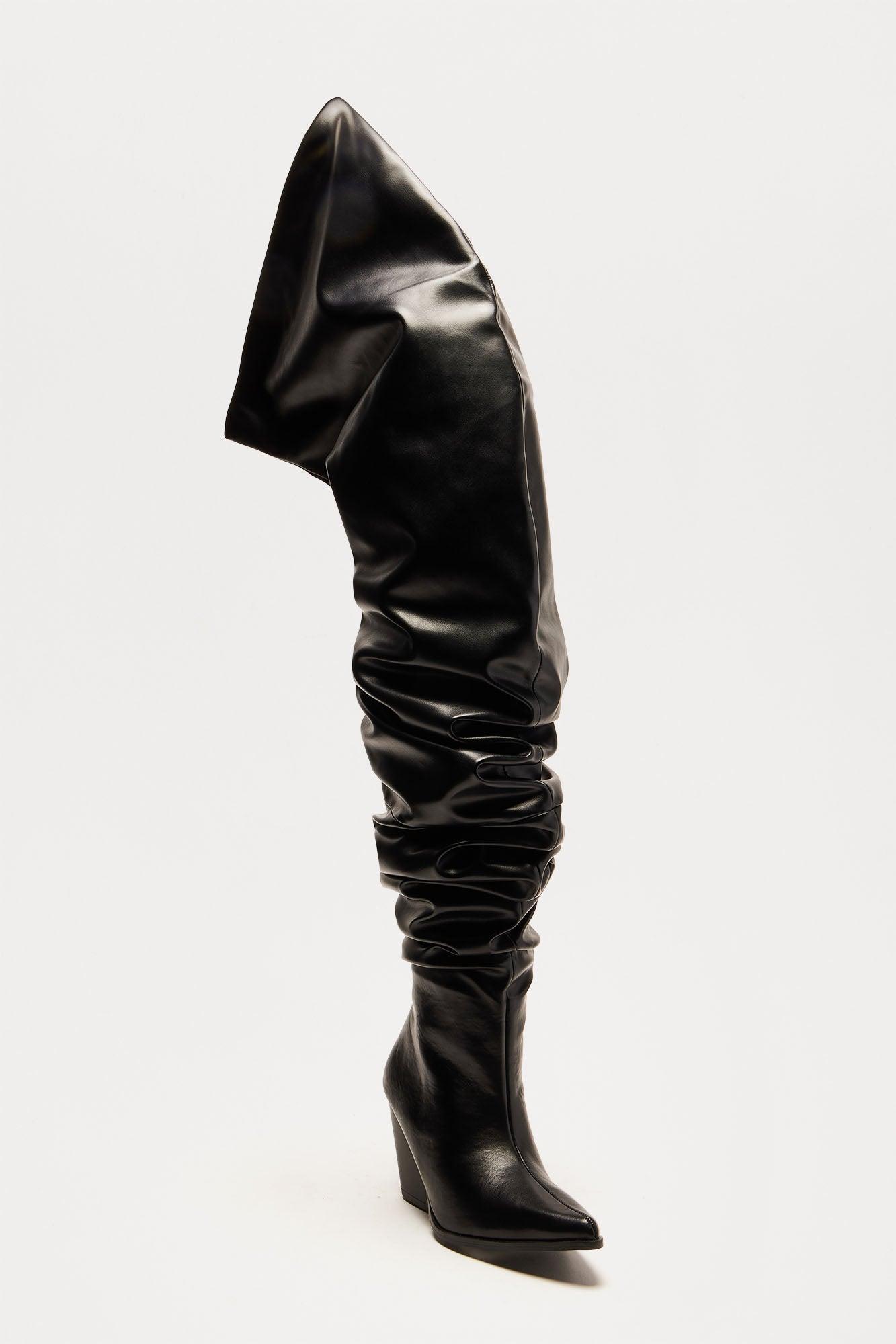 Roxanne Ultra Thigh High Boots - Black Product Image