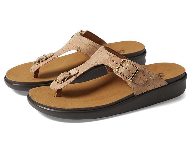 SAS Sanibel Comfort Thong Sandal (Golden Cork) Women's Shoes Product Image