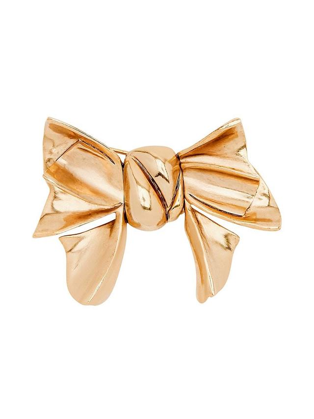 Womens Goldtone Small Bow Brooch Product Image