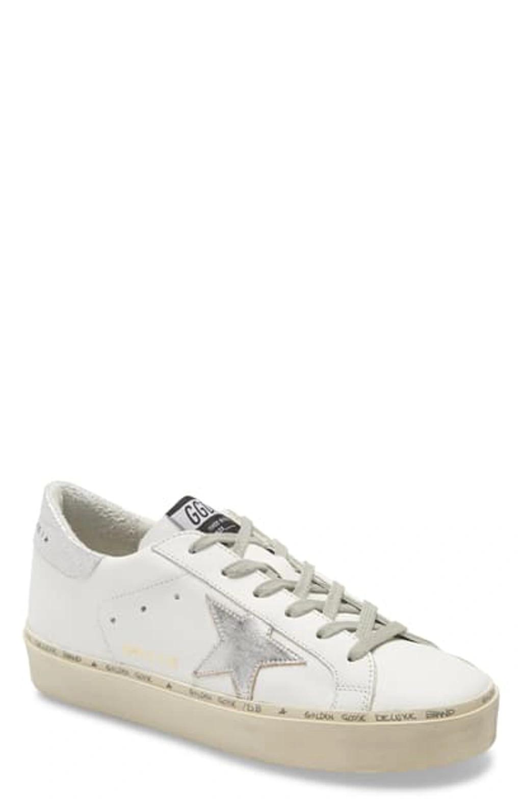 GOLDEN GOOSE Hi Star Leather Sneakers In White Product Image