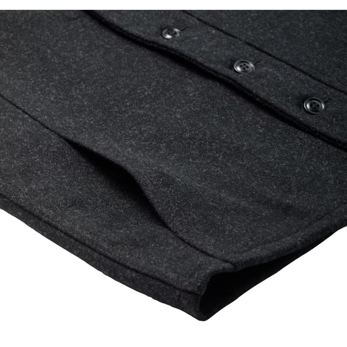 Mackinaw Wool Vest Charcoal Product Image