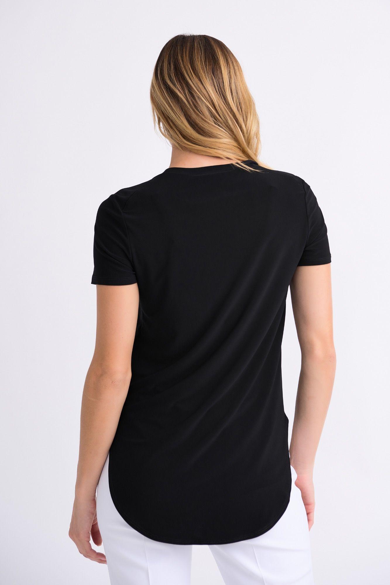 Short Sleeve Silky Knit Top - 183220S Product Image