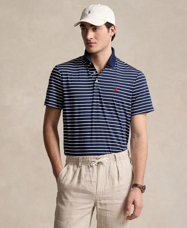 Men's Classic-fit Performance Polo Shirt In Refined Navy,ceramic White Product Image