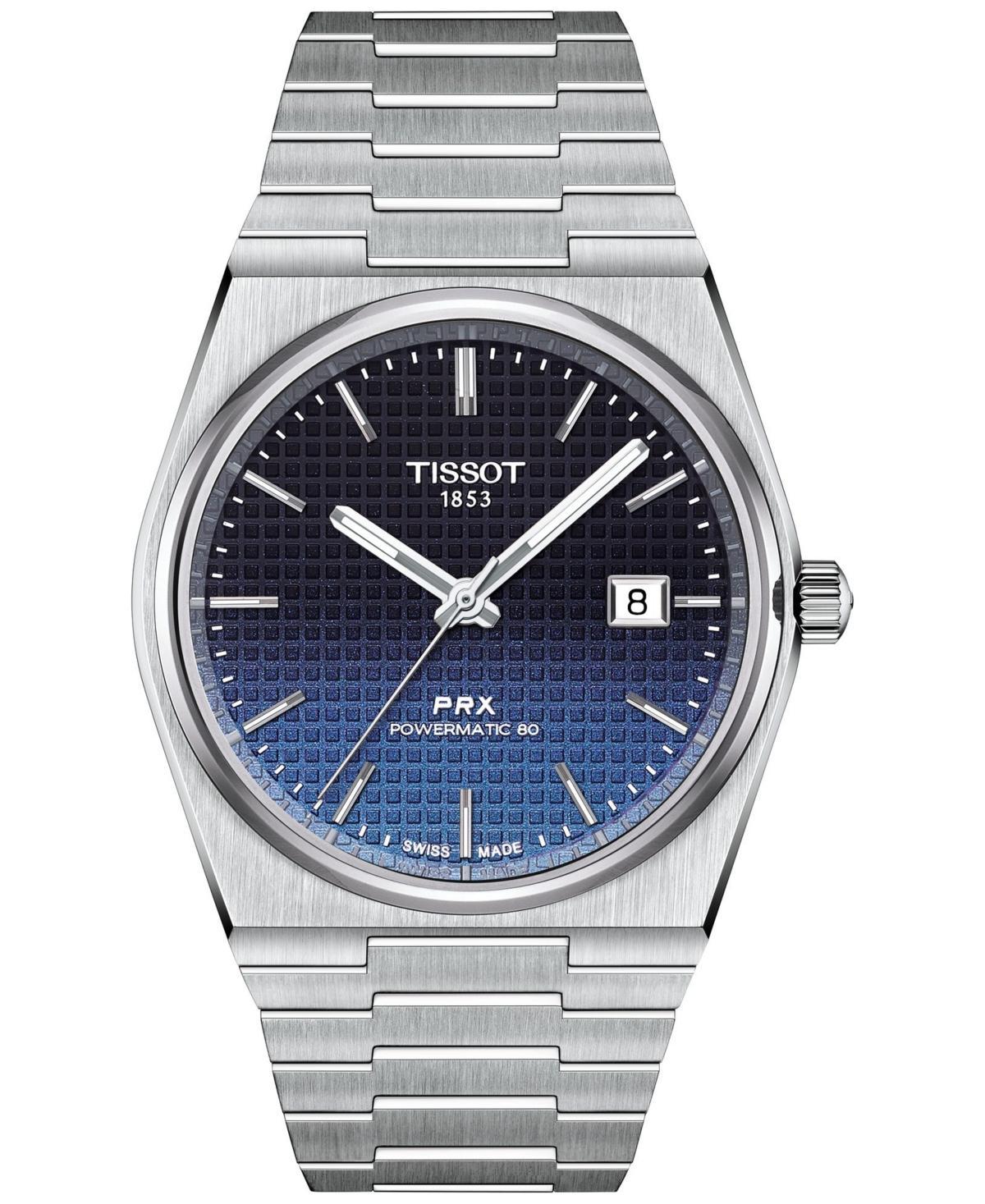 Tissot Mens Swiss Automatic Prx Powermatic 80 Stainless Steel Bracelet Watch 40mm Product Image