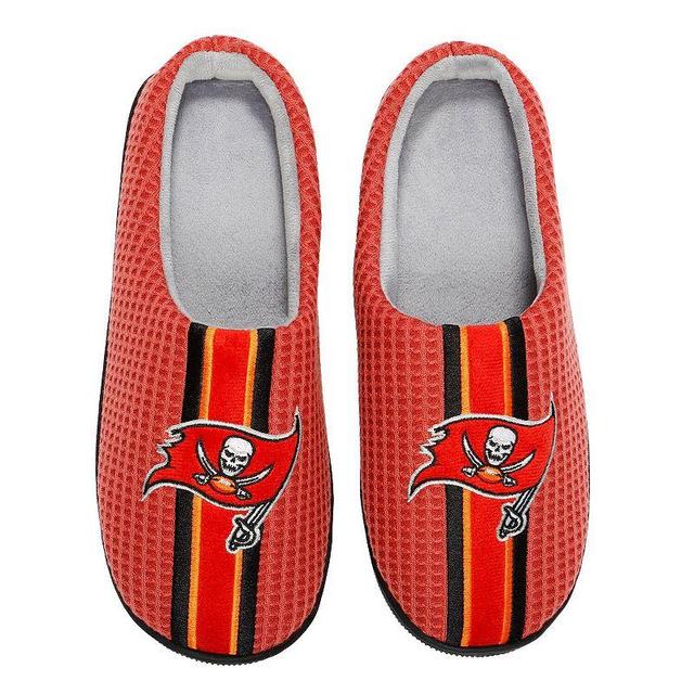 Mens FOCO Tampa Bay Buccaneers Team Stripe Memory Foam Slide Slippers Product Image