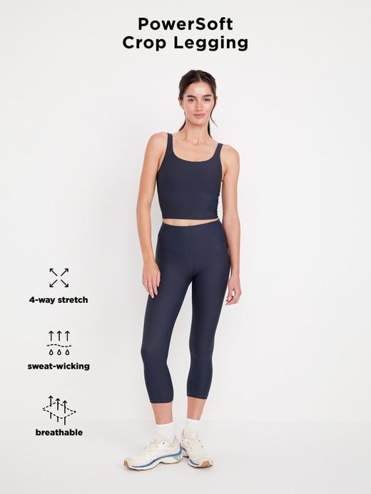 High-Waisted PowerSoft Crop Leggings Product Image