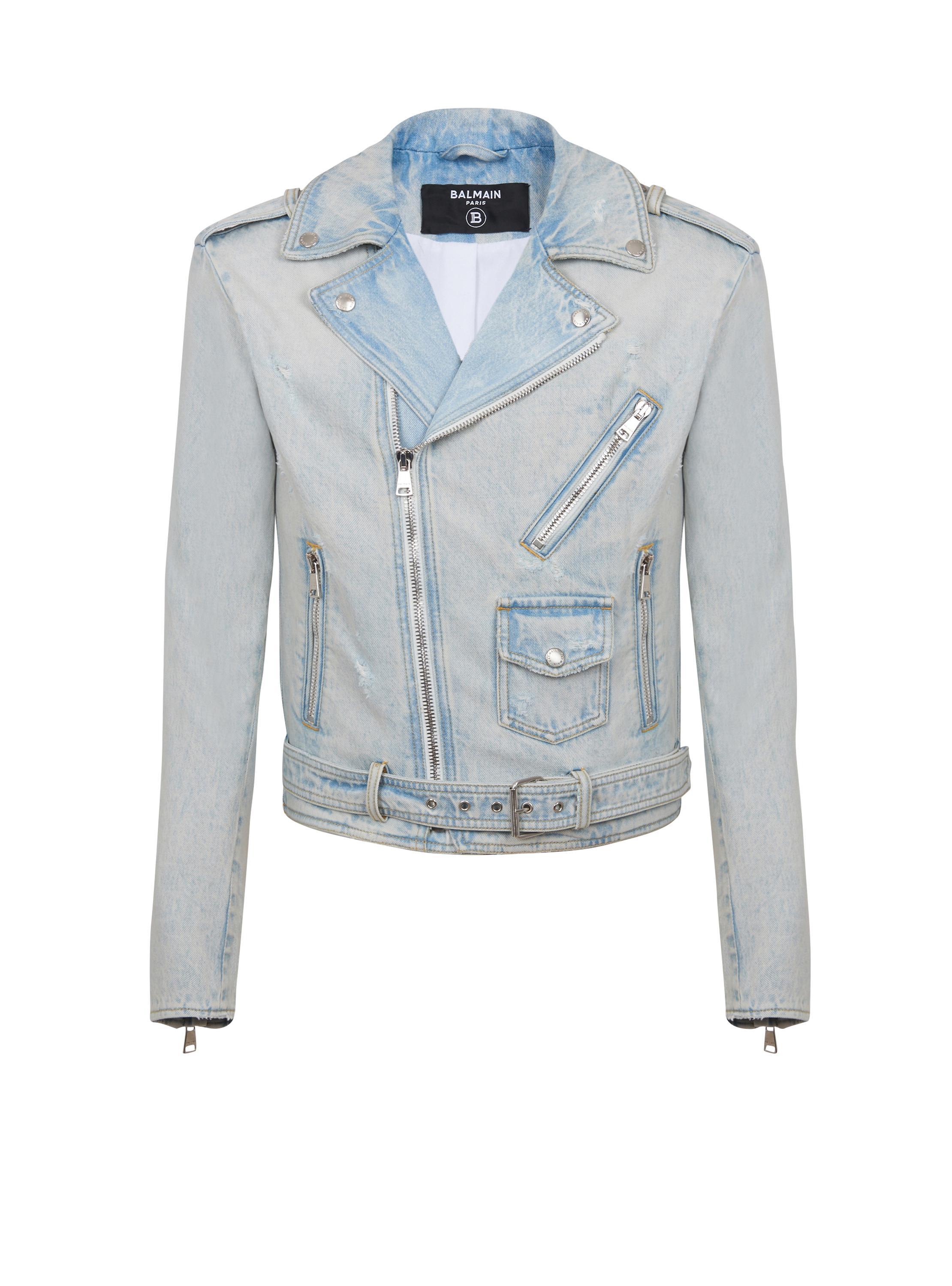 Denim biker jacket Product Image