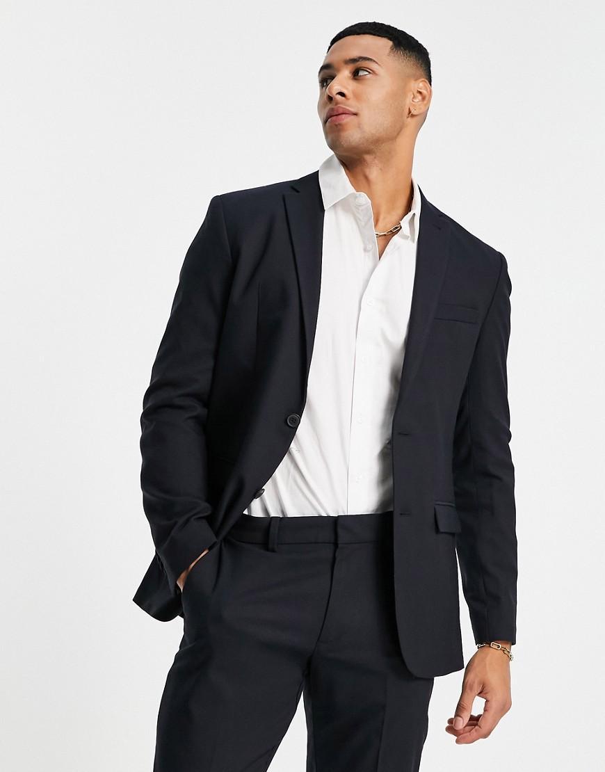 New Look Slim Suit Jacket In Black-Navy product image