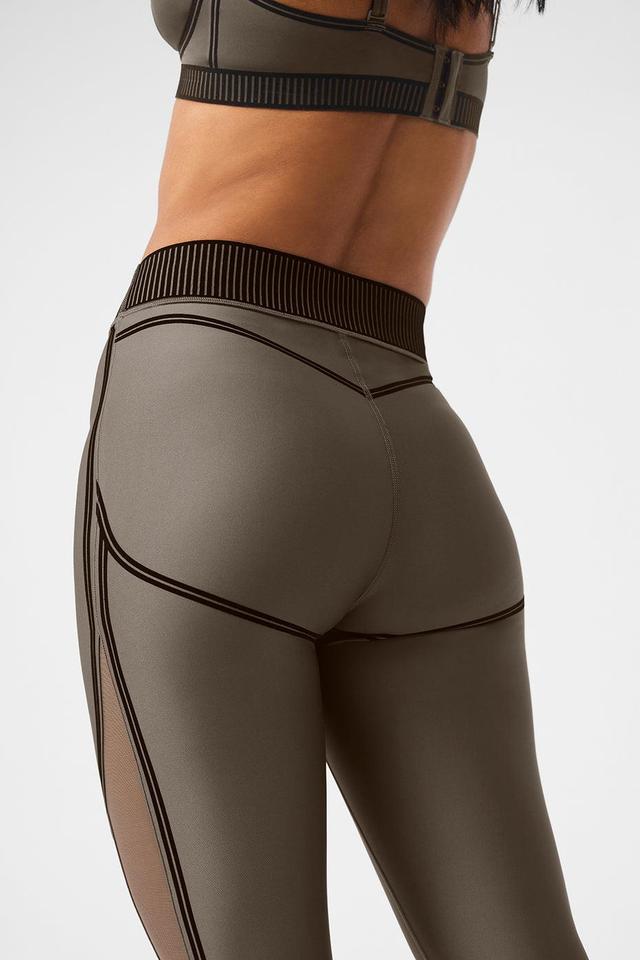 Airlift Mesh Line Up High-Waist Legging - Olive Tree Female Product Image