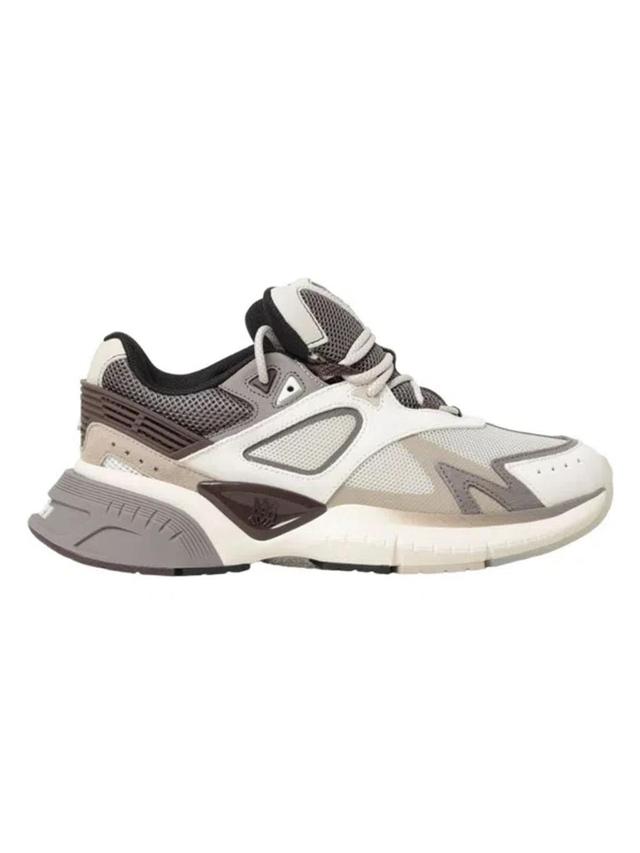 AMIRI Runner Mesh Chunky Leather Suede Sneakers In Brown Product Image