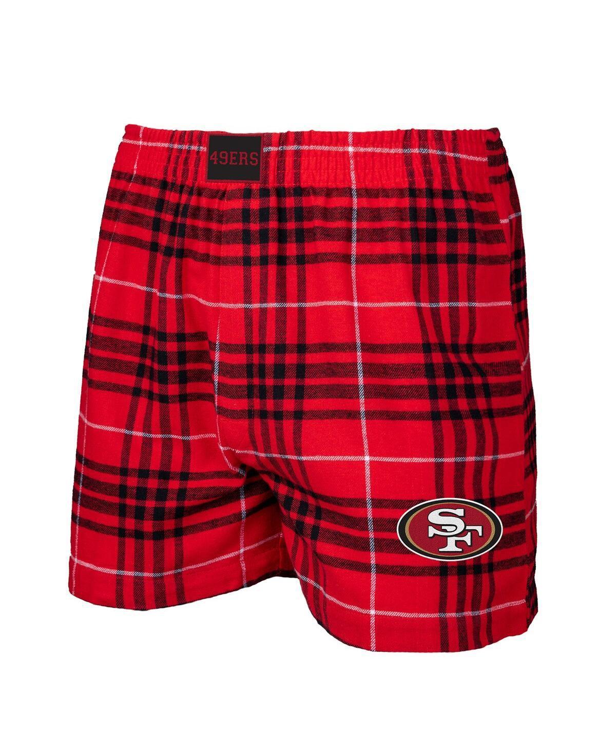 Mens Concepts Sport Scarlet San Francisco 49ers Concord Flannel Boxers - Scarlet Product Image