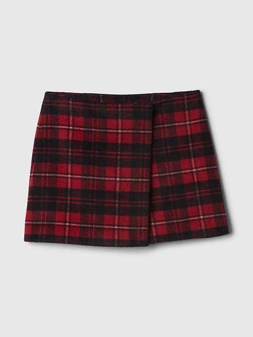 Plaid Wrap Mini Skirt Product Image