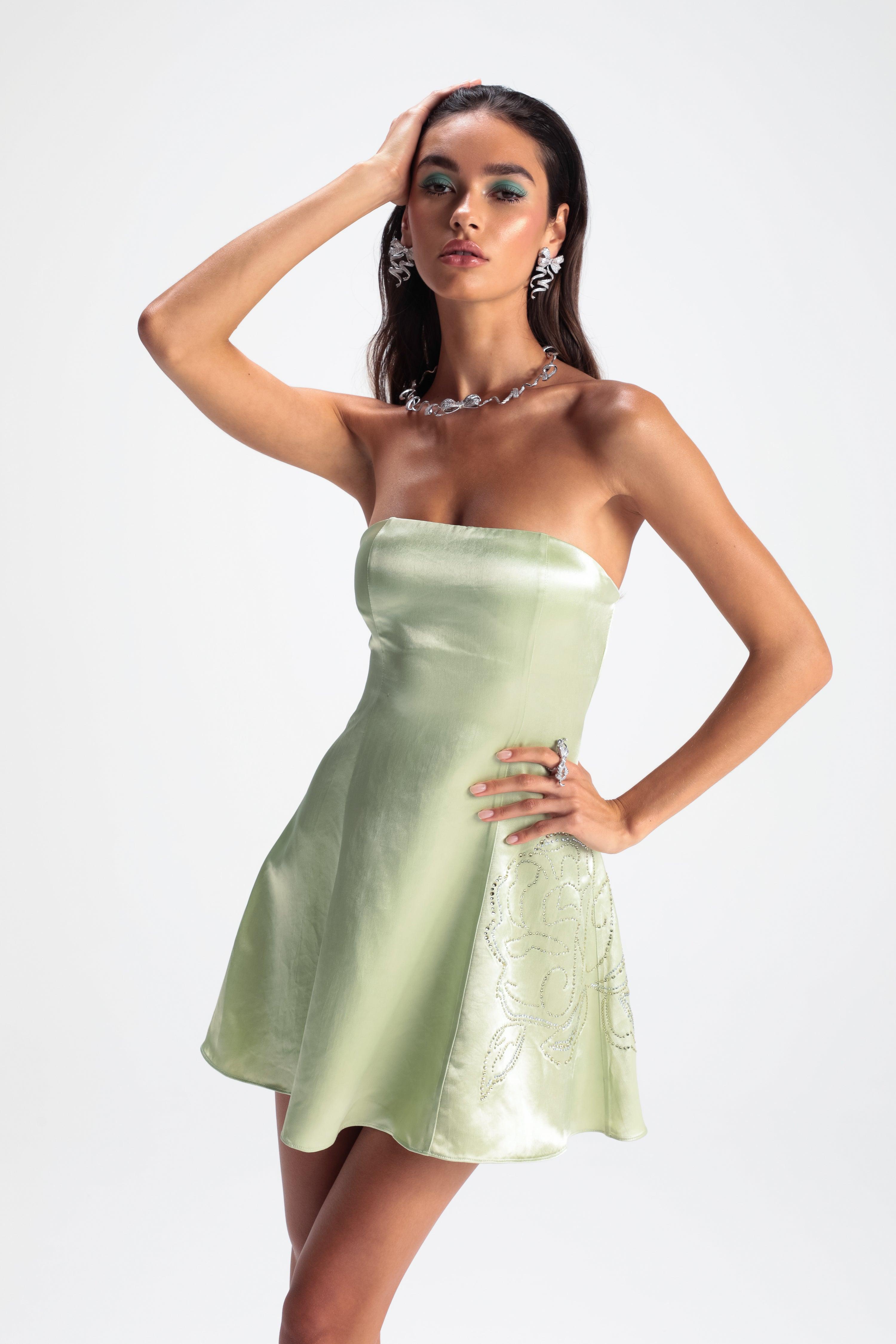 Victoria Rose Dress (Green) (Final Sale) Product Image