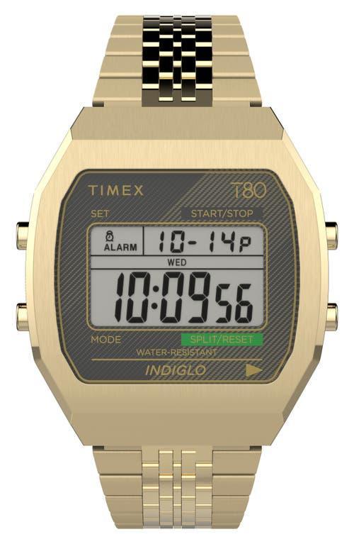 Timex T80 Digital Chronograph Bracelet Watch, 36.5mm Product Image