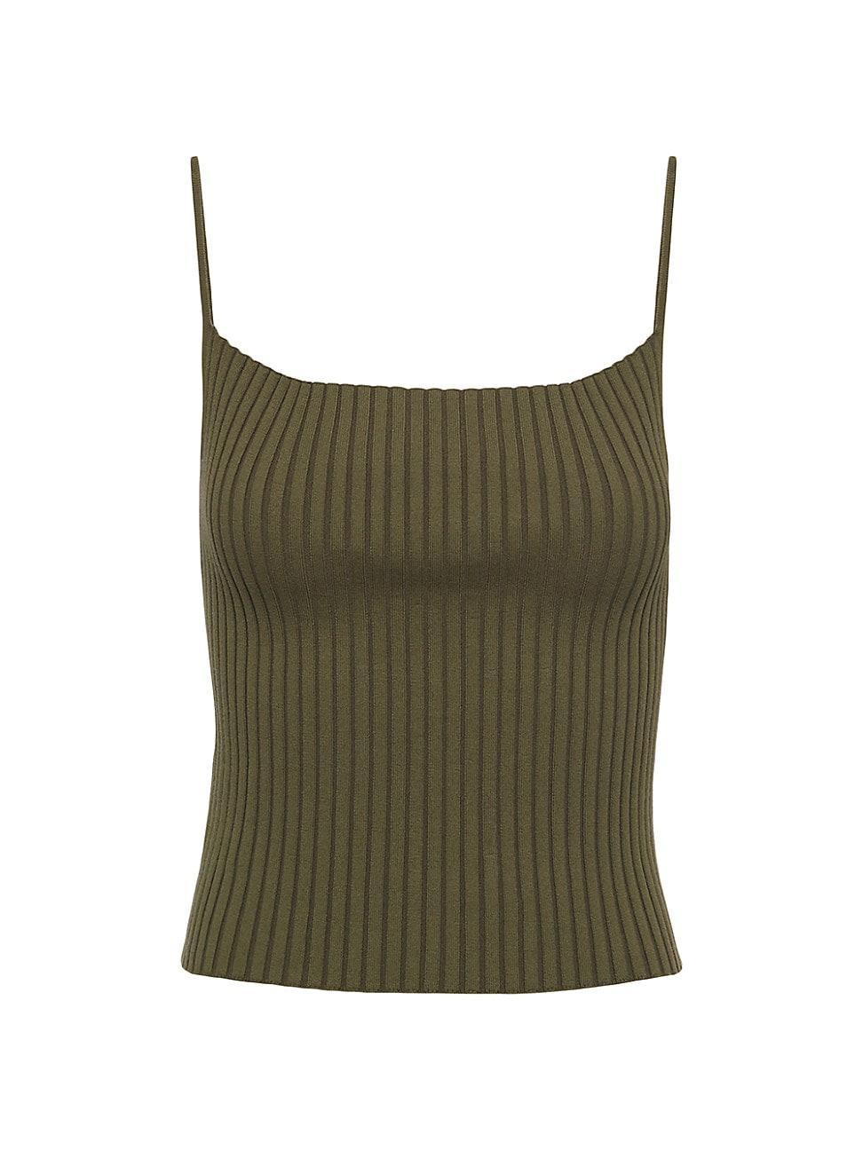 Womens Ribbed Knit Tank Top product image